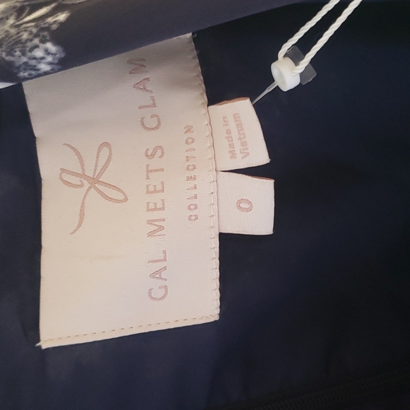 Gal Meets Glam Vienna Floral Midi Tie Dress size 0 NWT - Picture 5 of 12